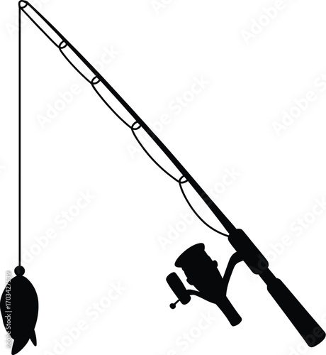 Fishing rod with reel and fish tackle