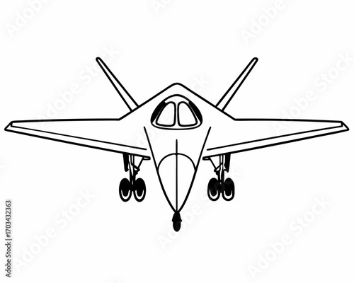 stealth aircraft icon 