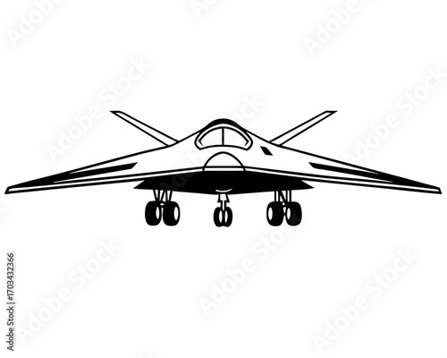 stealth aircraft icon 