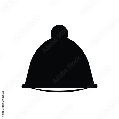 Silhouette of a cloche food serving dome