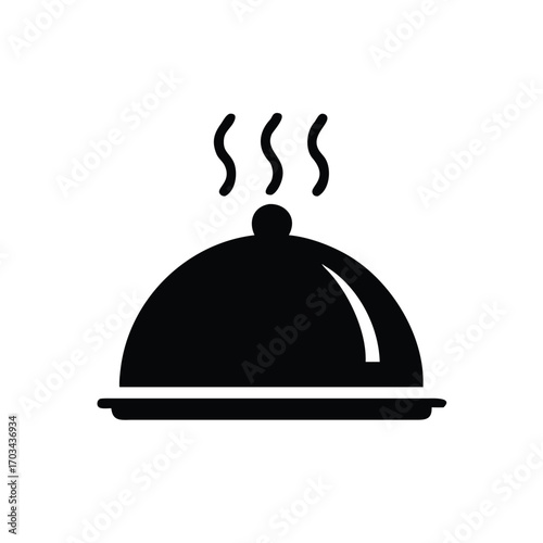 Silhouette of a Serving Dish with Steam