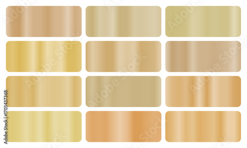 Tan gradient, A set of sandy brown glossy gradients, The texture of a smooth leather surface. A collection of natural metallic gradients, desert gradients, tan pack, Vector illustration, vector 10eps
