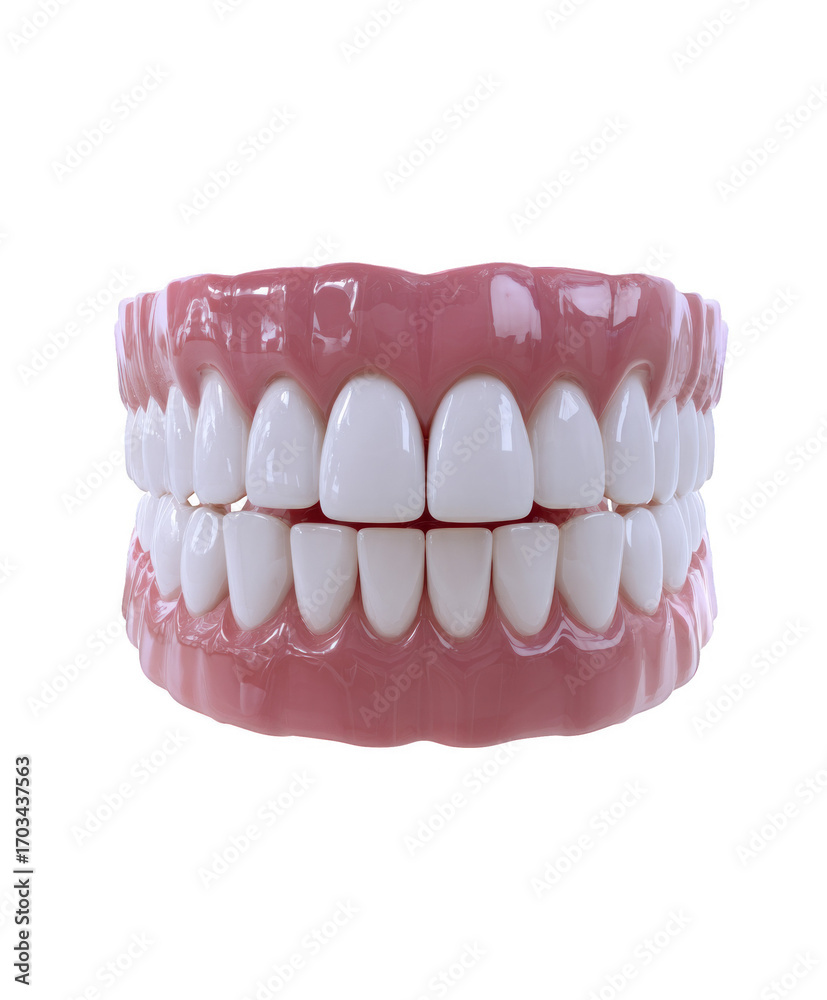 Obraz premium A close up of a mouth with a white toothbrush in it