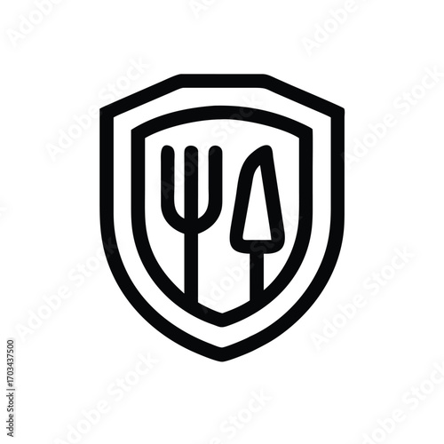 Food Safety Shield Icon