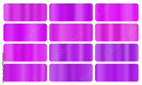  Amethyst gradient, A set of crystal purple glossy gradients, The texture of a smooth gemstone surface. A collection of precious metallic gradients, jewel gradients, amethyst pack, Vector illustration