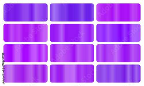 Violet gradient, A set of floral purple glossy gradients, The texture of a smooth petal surface. A collection of delicate metallic gradients, flower gradients, violet pack, Vector illustration, vector