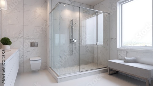 modern bathroom with shower