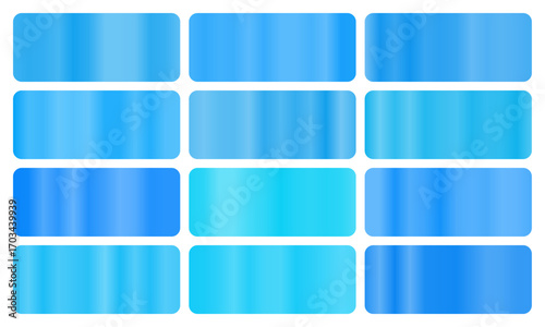 Cyan gradient, A set of electric blue glossy gradients, The texture of a smooth neon surface. A collection of digital metallic gradients, tech gradients, cyan pack, Vector illustration, vector 10eps