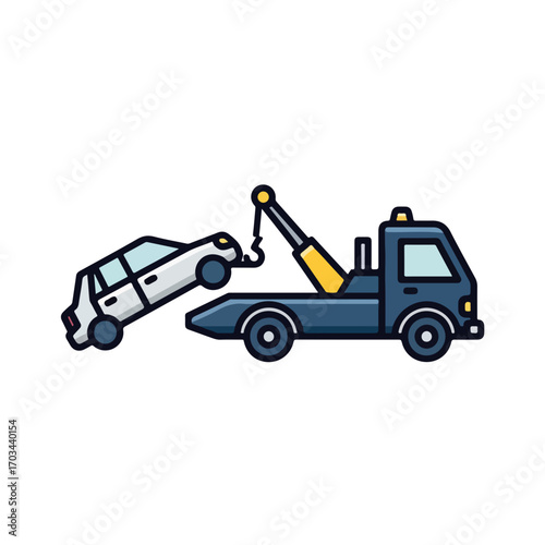 Tow truck service helps move broken automobile. Roadside assistance and tow truck service provides support to vehicle. Get roadside assistance with tow truck service for your business design.