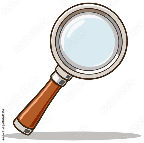 Magnifying Glass Illustration for Visual Research and Examination Concepts