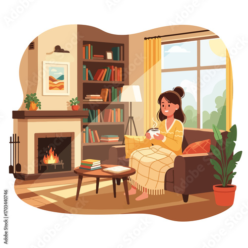 Parents with laptop at home during leisure time in living room, family is together. Parents with laptop and child relaxing in warm, cozy home interior.
