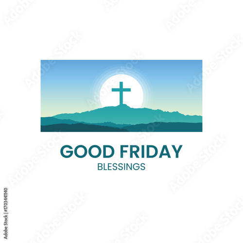 Good friday cultural background for spiritual belief and faith. Happy Good Friday and Holy Week.