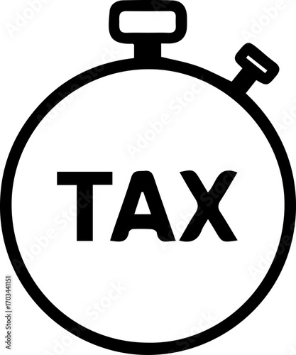 Time for Tax Payment – Deadline and Reminder Icons Collection