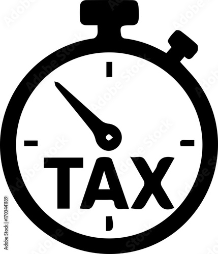 Time for Tax Payment – Deadline and Reminder Icons Collection