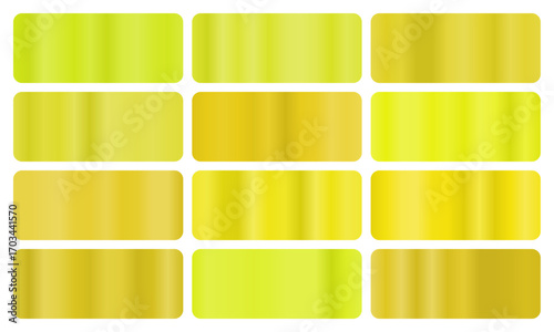  Gold gradient, A set of precious metal glossy gradients, The texture of a smooth luxury surface. A collection of gilded metallic gradients, opulent gradients, gold pack, Vector illustration, vector 1