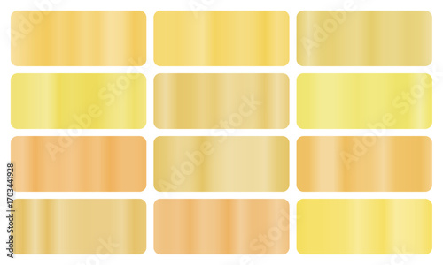  Papaya gradient, A set of tropical orange glossy gradients, The texture of a smooth exotic surface. A collection of vibrant metallic gradients, island gradients, papaya pack, Vector illustration, vec