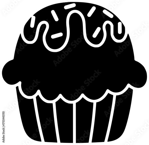 cake illustration cup silhouette food logo dessert icon cupcake outline sweet delicious celebration birthday party muffin icing pastry breakfast shape women vector graphic background