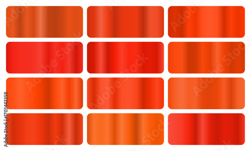 Red gradient, A set of crimson glossy gradients, The texture of a smooth fire surface. A collection of scarlet metallic gradients, vibrant gradients, red pack, Vector illustration, vector 10eps
