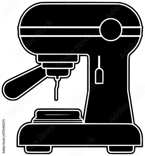 espresso illustration cafe silhouette machine logo beverage icon drink outline cup equipment coffee caffeine cappuccino fresh barista aroma restaurant shape adults vector graphic background