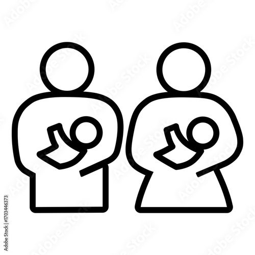 授乳室（男女共用）のピクトグラム（白塗りver.）