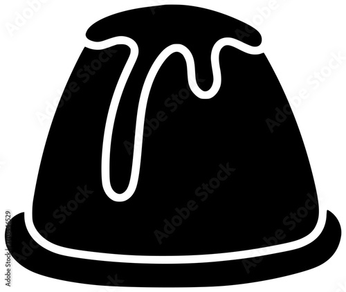 sweet illustration dessert silhouette pudding logo food icon delicious outline tasty creamy milk snack white cream sugar meal homemade shape for vector graphic background