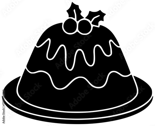sweet illustration dessert silhouette pudding logo food icon delicious outline tasty creamy milk snack white cream sugar meal homemade shape for vector graphic background
