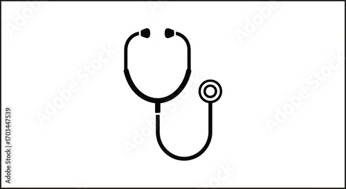 medical stethoscope isolated on white