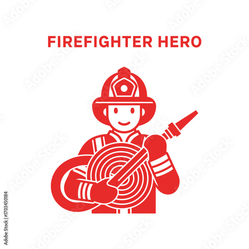 firefighter fireman hero fire emergency safety  cartoon
