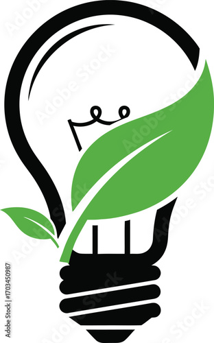 green energy saving light bulb