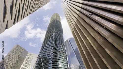 View of the skyscrapers in Riyadh, King Abdullah Financial District area