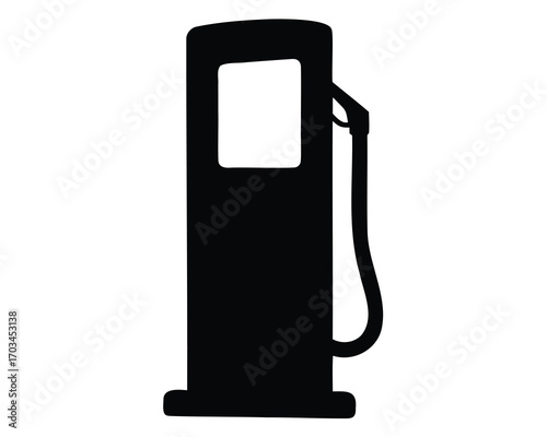 Silhouette of a Gas Pump Depicting Transportation and Energy Consumption