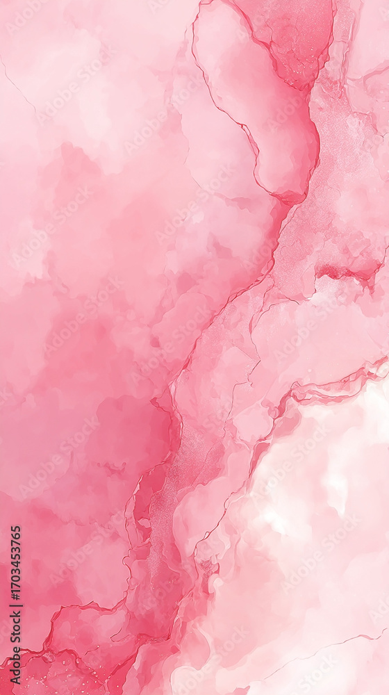 Fototapeta premium Abstract pink watercolor texture background with flowing lines