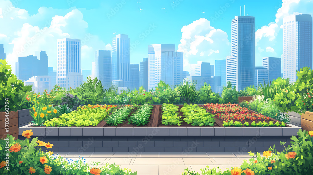 Fototapeta premium Urban Green Roof