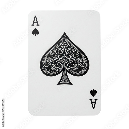 Ace of Spades playing card isolated PNG with Transparent Background