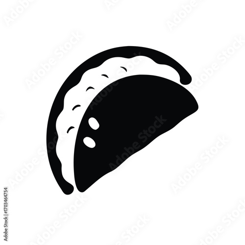 Silhouette of a Delicious Empanada
