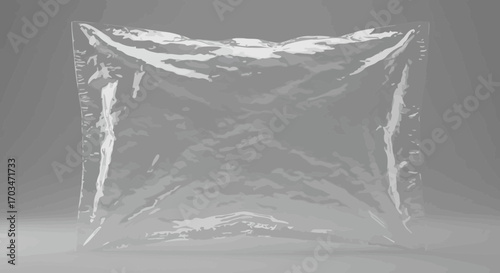 Clear Empty Plastic Bag Mockup for Food Packaging and Product Display