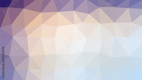 Abstract Geometric Polygonal Background - A Low Poly Mosaic with a Smooth Gradient of Pastel Tones for a Modern Design
