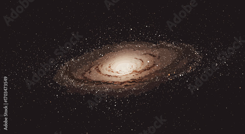 A breathtaking representation of a spiral galaxy in the vast expanse of space