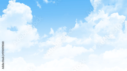 Sky blue white cloud background. Blue sky with clouds background photo
