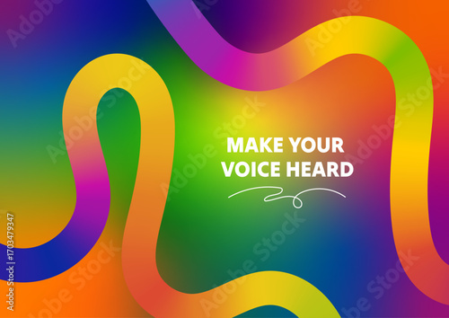 Colorful Abstract Gradient Poster for motivational posters, campaign materials, social media graphics, and creative design projects that require a modern and energetic look.