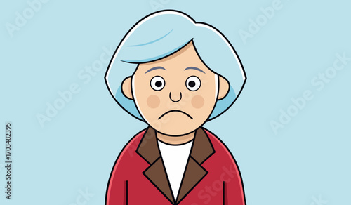 Old Woman Cartoon Character – Elderly Female Illustration, Senior Lady Vector Artwork, Grandma Portrait Cartoon, Cute Elder Woman Icon, Cartoon Aged Female Clipart, Old Lady Smiling Face Cartoon, Seni