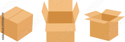 Versatile Cardboard Boxes open, close style for Delivery, Moving, and Storage Solutions