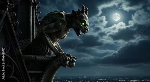 Obraz na płótnie gargoyle in night