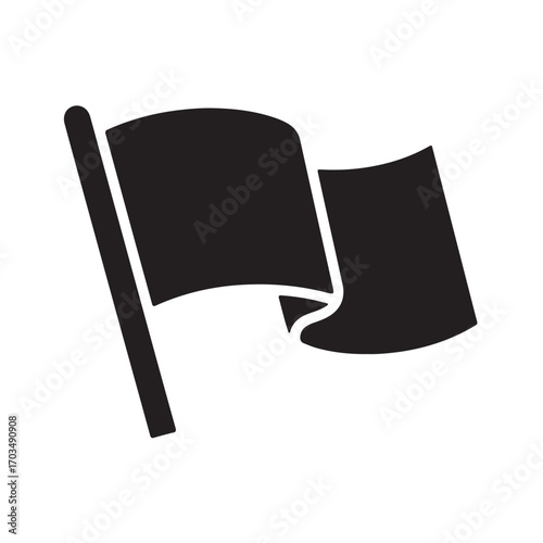 Waving Black Flag Icon