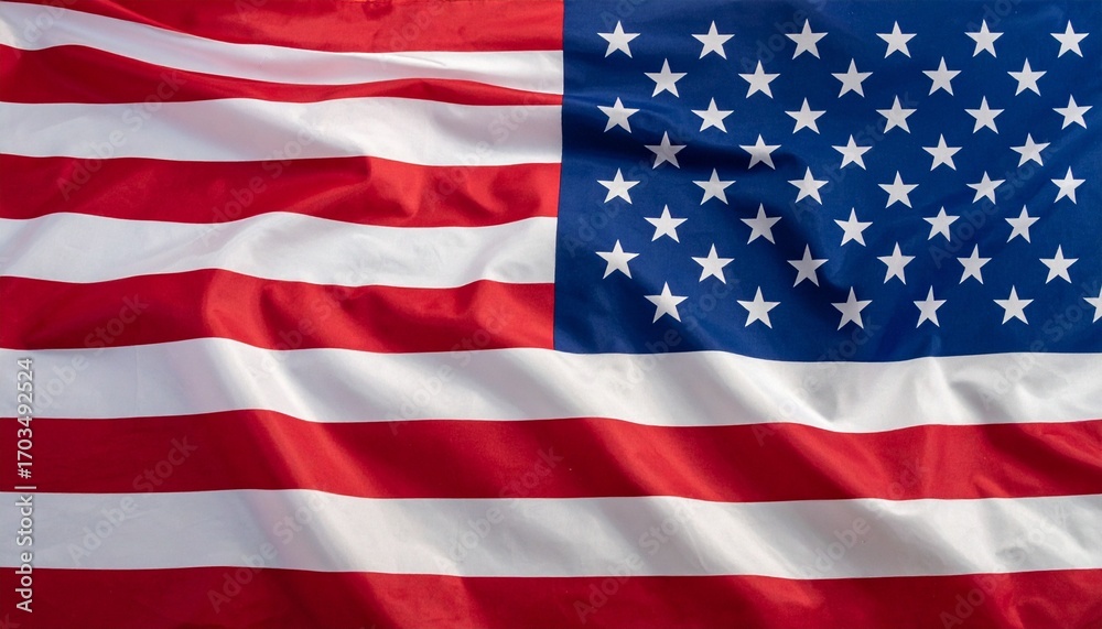 Obraz premium Close-up of waving American flag — flowing pride, symbolic unity, textured heritage.