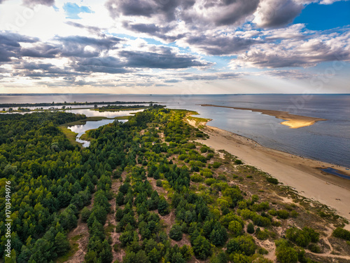 Beautiful scenery of Baltic Sea beach in Mikoszewo at summer  Poland