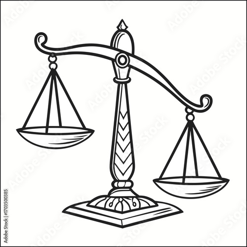Law firm logo template simple flat vector image scale icon

