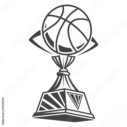 Geometric abstract trophy icon logo design with modern clean lines and vibrant color options