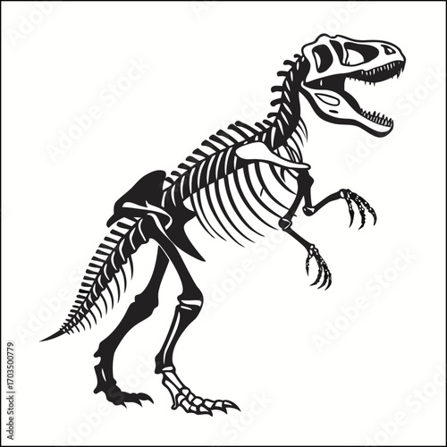 Velociraptor dinosaur doodle outline on white background