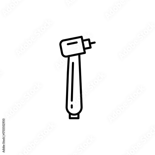 Dental Handpiece Icon Isolated on White Background